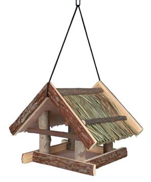 Natural Living krmítko závěsné se střechou z trávy 25x25x25c