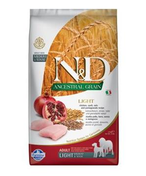 N&D LG DOG Light M/L Chicken&Pomegranate