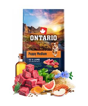 Ontario Puppy Medium Lamb & Brown Rice