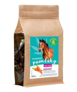 Konopné pamlsky pro koně mrkvové