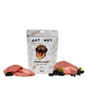 Pochoutka Artinky Jehněčí&Hovězí s černým rybízem 