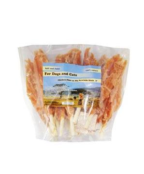 Pochoutka Kuřecí filety na tyčce z buvolí kůže18cm500g