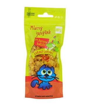 Pochoutka kuřecí lupínky se šantou kočičí MAPES 