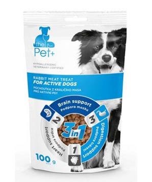 Pochoutka Pet+ 3v1 pes DOGS ACTIVE králičí 