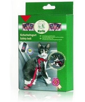 Postroj kočka Bezpečnostní do auta 25mm červenýKAR