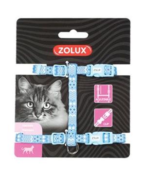 Postroj kočka ETHNIC nylon modrý Zolux