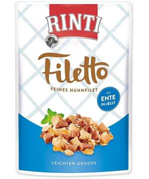 Rinti Dog Filetto kapsa kuře+kachna v želé 