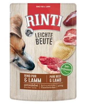 Rinti Dog Leichte Beute kapsa hovězí+jehně 400g