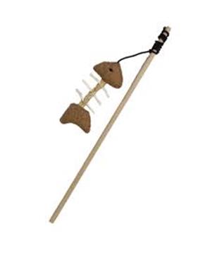 Rybářský prut hlavolam přírodní s rybou 40 cm