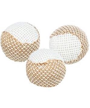 Sada 3ks jutových chrastících míčků, ø 5 cm