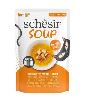 Schesir Cat kapsa Adult Soup tuňák/mrkev/dýně 