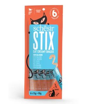 Schesir Cat pochoutka Stix Liquid Snack losos 6x15g