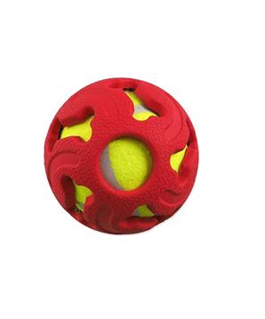 Míček Dog Fantasy gumový s tenisákem