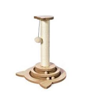 Škrábadlo s dřevěnou IQ hračkou 44 cm