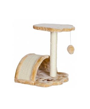 Škrábadlo VITORIA 43cm prolézací kruh + válec s odpočívadlem,  - béžové