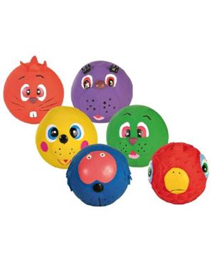 Míček s obličejem, latex 6 cm