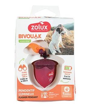 Světýlko blikací BIVOUAK oříšek USB červená Zolux