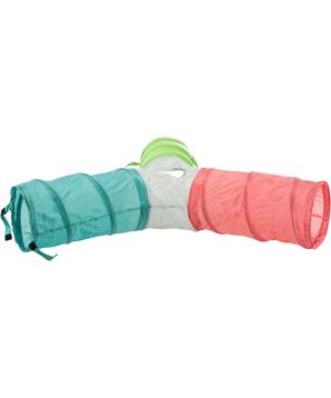 Nylonový troj- tunel pro králíky, různé barvy 3 × ø 18 × 47 cm