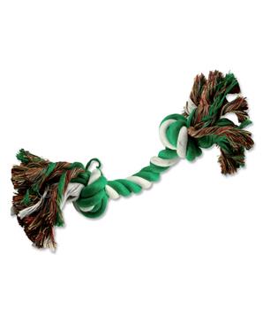 Uzel DOG FANTASY bavlněný zeleno-bílý 2 knoty