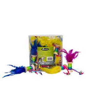 Váleček barevný s pružinou a peřím