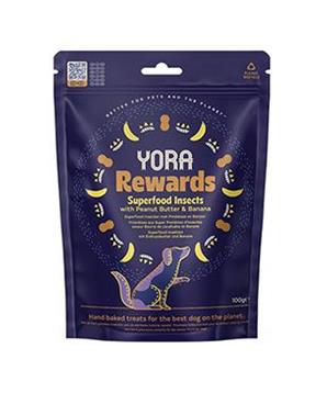 YORA Dog pamlsky z hmyzu Rewards arašídy a banán