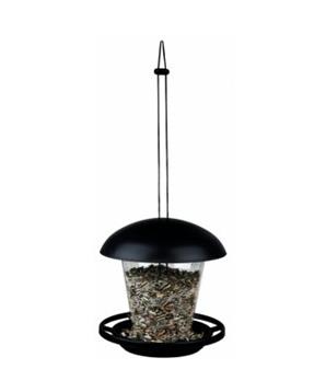 Zahradní závěsné plast. krmítko tubus se stříškou 900ml/17cm