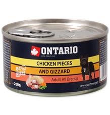 Konzerva ONTARIO Dog Chicken Pieces + Gizzard