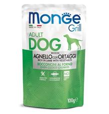 MONGE GRILL kapsička jehněčí se zeleninou pro psy 100 g