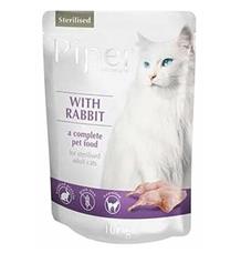 PIPER CAT kapsička pro sterilizované kočky, s králíkem