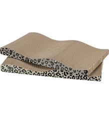 Škrabací karton LEO, vlnovka s catnipem, 44 x 6 x 25 cm, 2 ks, leopardí