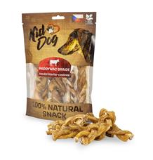 KIDDOG 100% Natural Snack hovězí šlacha copánek 12 cm