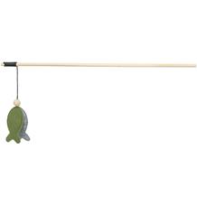 Hrací prut s rybkou, 48 cm, s catnipem,  dřevo/filc