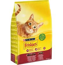 Friskies cat dry - maso, kuře a přidaná zelenina