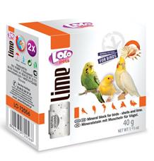 LOLOpets LIME minerální kámen s mušlemi pro ptáky 40 g