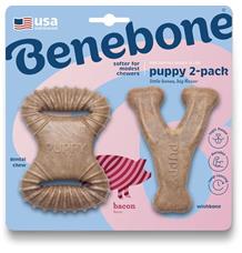 Benebone Puppy Dental Chew Wishbone slanina 
