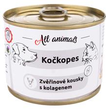 ALL ANIMALS Kočkopes konz. zvěřinové kousky s kolagenem 
