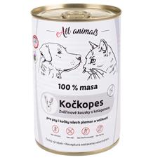 ALL ANIMALS Kočkopes konz. zvěřinové kousky s kolagenem