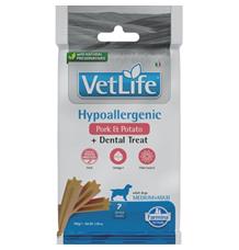 Vet Life Dog Dental Snack Hypoallergenic Pork Adult Medium & Maxi 