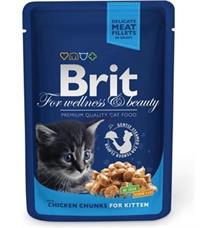 Brit Premium Cat kapsa Chicken Chunks for Kitten - 100 g