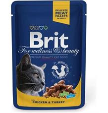 Brit Premium Cat kapsa with Chicken & Turkey - 100 g