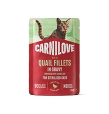 Carnilove Cat Pouch Gravy Quail+Dandelion Steril. 