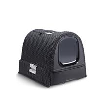 Curver WC kočka kryté domek Rattan 39x39x51cm mocha