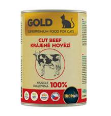 IRONpet Gold Cat Hovězí krájená svalovina, konzerva