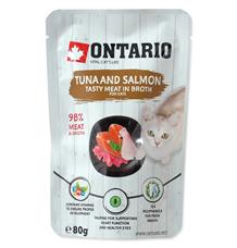 Kapsička ONTARIO Cat Tuna and Salmon in Broth