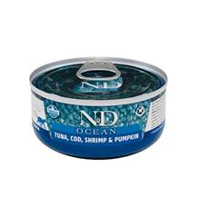 N&D CAT OCEAN Adult Tuna & Cod & Shrimp & Pumpkin 70g + 1 zdarma