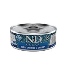 N&D CAT OCEAN Adult Tuna & Sardine & Shrimps 70g + 1 zdarma