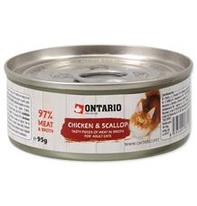 Konzerva ONTARIO Cat Chicken Pieces + Scallop