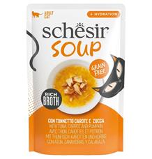 Schesir Cat kapsa Adult Soup tuňák/mrkev/dýně 