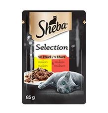 Sheba kapsa Selection s kuřecím a hovězím ve šťávě